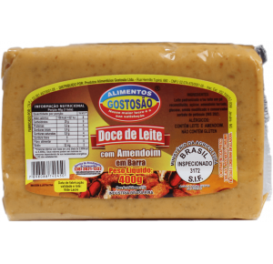 DOCE DE LEITE COM AMENDOIM EM BARRA - 400GR